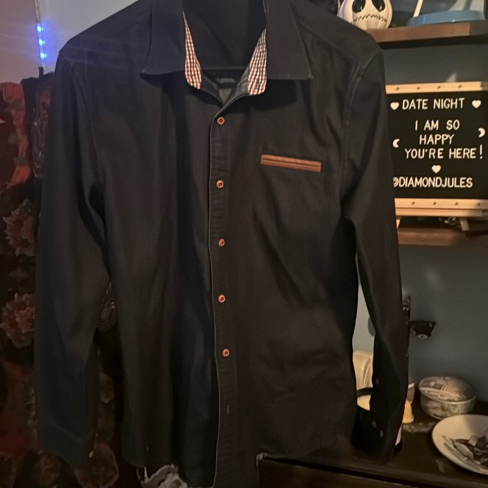 Coofandy Dark Denim Top - Picture 1 of 1